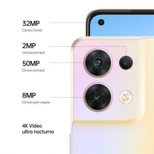 OPPO Reno8 5G 8GB/256GB 6.47'' Dourado