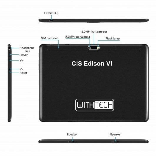 Withtech CIS Edison VI 10.1" 6/64GB 4G Negra + Funda con Teclado