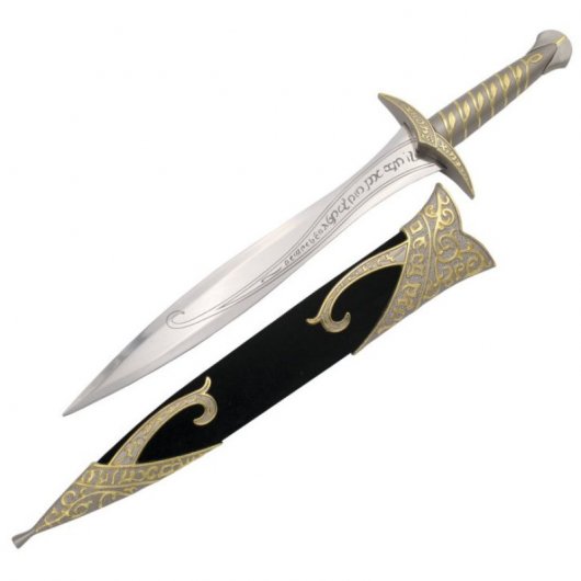 Amont El Señor de los Anillos Réplica Daga de Frodo con Grabados 50cm
