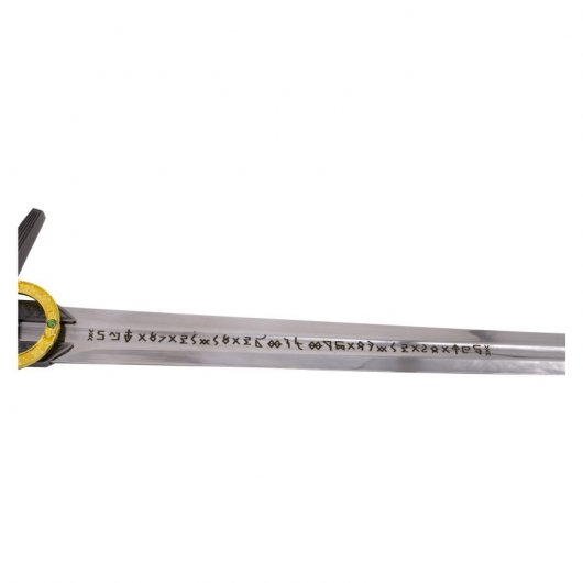 Amont Replik des Schwertes von Geralt De Rivia The Witcher mit schwarzer Lederscheide, 121,5 cm