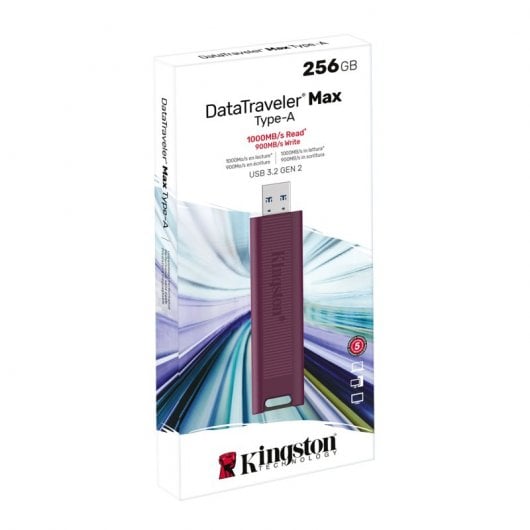 Kingston DataTraveler Max 256GB USB 3.2 Gen 2 Rojo