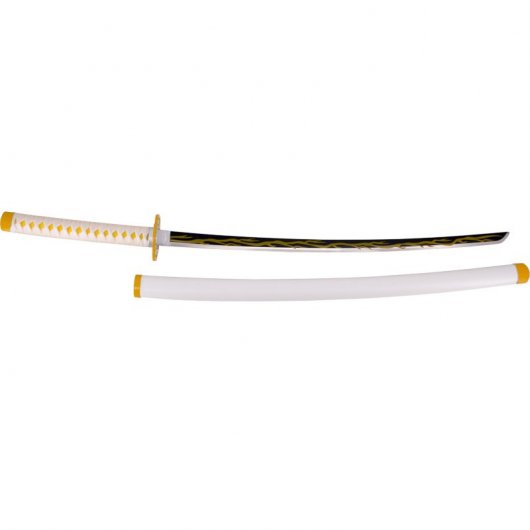 Katana Da Collezione AMONT Con Guaina Bianca E Drago | Lama In Acciaio 102 Cm | Riproduzione Sicura Per Decorazione