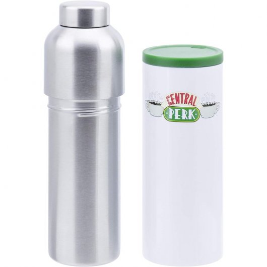 Paladone Botella Metálica y Taza de Viaje Central Perk Friends