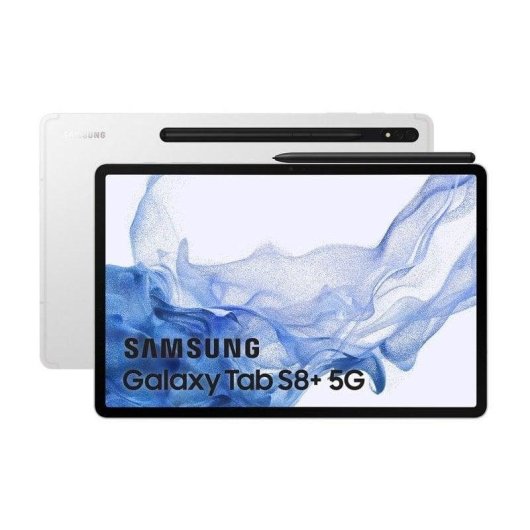 Tablet Samsung Galaxy Tab S8 Plus 5G 12,4" 8GB 128GB Plata Stylus Pen
