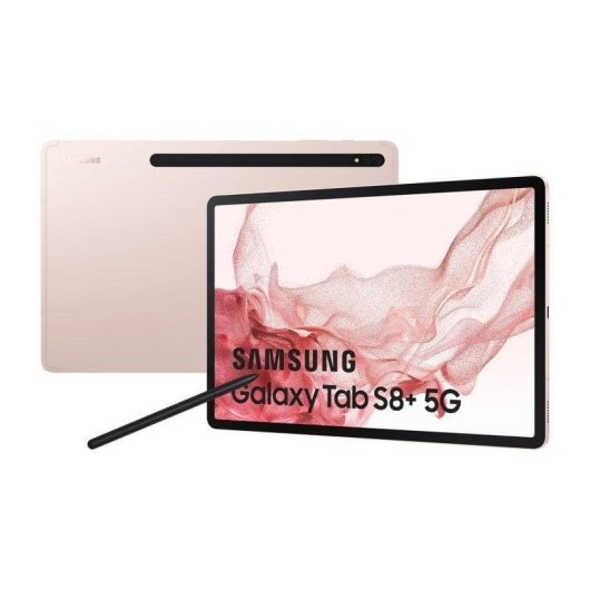Tablet Samsung Galaxy Tab S8 Plus 5G 12,4" 8GB 128GB Rosa Dorado Stylus Pen