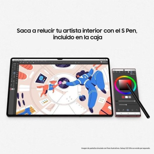 Tablet Samsung Galaxy Tab S8 Plus 5G 12,4" 8GB 128GB Rosa Dorado Stylus Pen