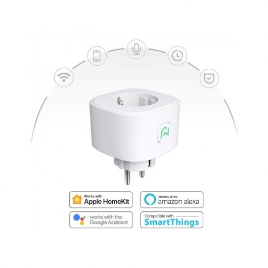 Meross MSS210 EU Enchufe Inteligente 16A 3680W Compatible con Apple HomeKit/Google/Alexa