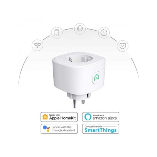 Meross MSS210 Presa intelligente UE 16A 3680W Compatibile con Apple HomeKit/Google/Alexa