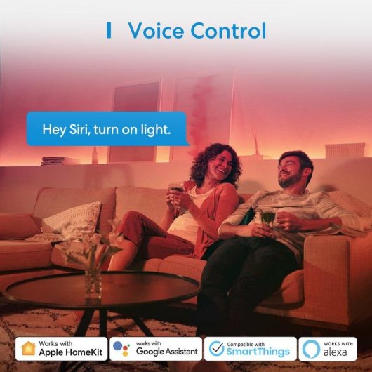 Tira LED Inteligente WiFi RGB Meross MSL320HK EU 2x5m HomeKit Google Alexa