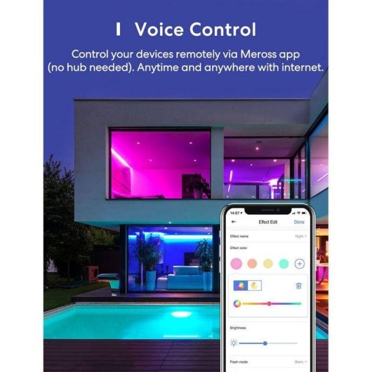 Tira LED Inteligente WiFi RGB Meross MSL320HK EU 2x5m HomeKit Google Alexa