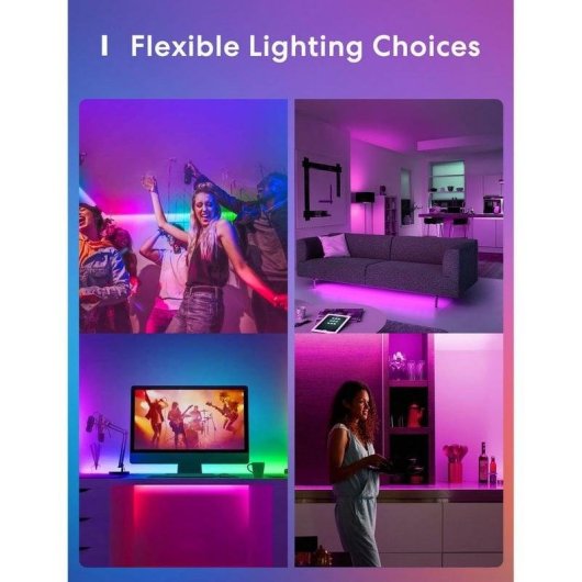 Tira LED Inteligente WiFi RGB Meross MSL320HK EU 2x5m HomeKit Google Alexa