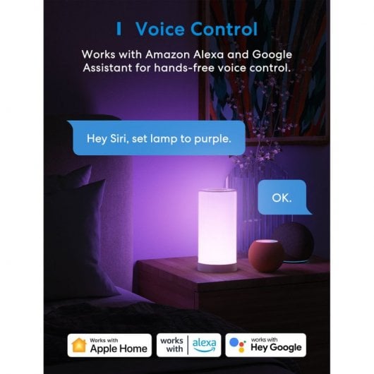 Meross MSL430HK EU WiFi Smart Tischlampe kompatibel mit Apple HomeKit/Google/Alexa