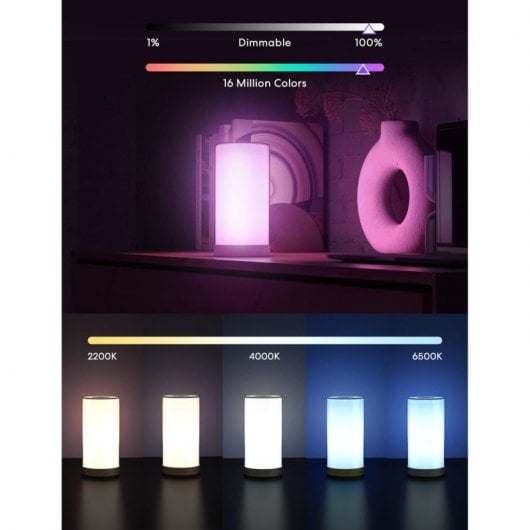 Meross MSL430HK EU WiFi Smart Tischlampe kompatibel mit Apple HomeKit/Google/Alexa