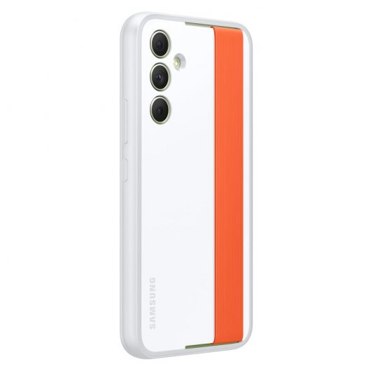 Samsung Haze Grip Case Coque blanche avec sangle orange amovible pour ...
