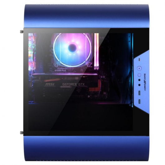Abkoncore AL300M SYNC Mini Torre Cristal Templado USB-C RGB Azul