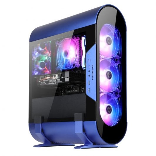 Abkoncore AL300M SYNC Mini Torre Cristal Templado USB-C RGB Azul