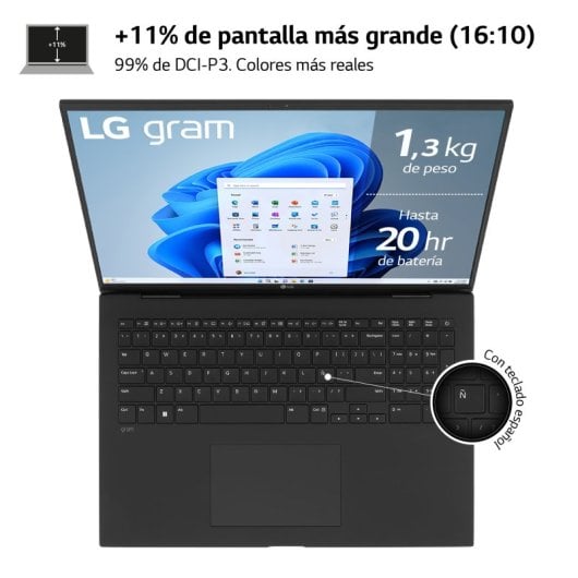 LG Gram 17Z90R-G.AD78B Intel Evo Core i7-1360P/32 GB/1 TB SSD/17"