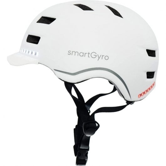 Smartgyro Helmet Pro Casco Inteligente con LED Talla L Blanco