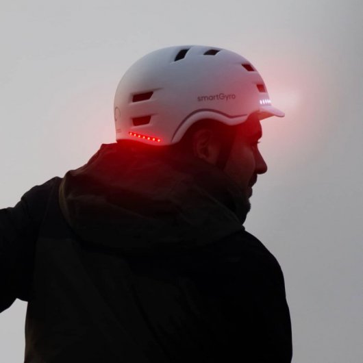 Smartgyro Helmet Pro Casco Inteligente con LED Talla L Blanco