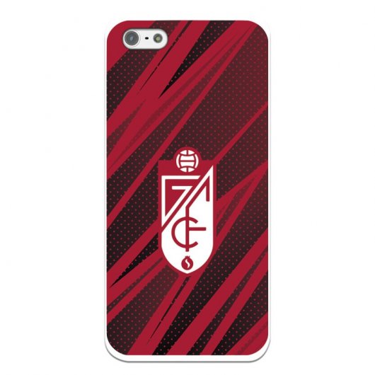 Funda Para Iphone 5 Del Granada Cf Escudo - Líneas Rojas Y Negras Escudo - Líneas Rojas Y Negras - Licencia Oficial Gran