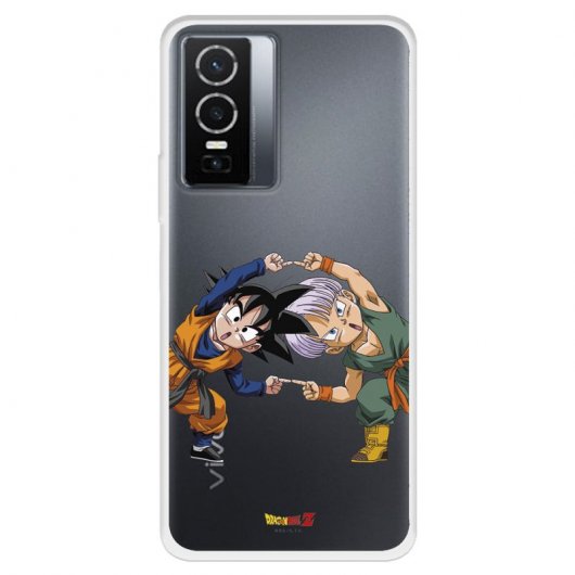 Custodia Ufficiale Dragon Ball Z Per Vivo Y76 5G – Silicone TPU Trasparente Con Goku, Piccolo, Krillin