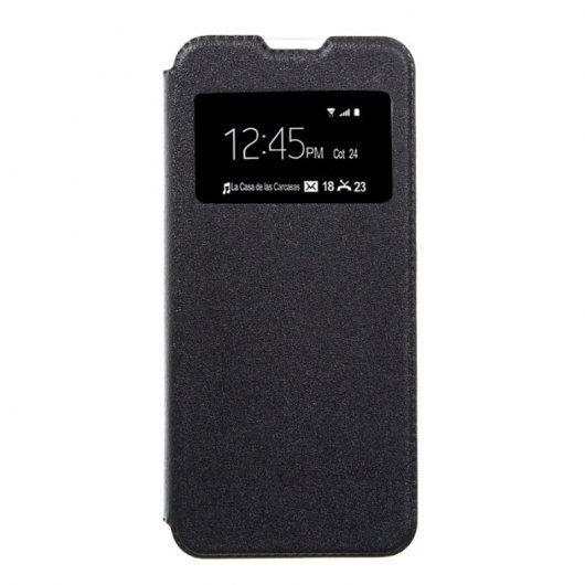 Funda Libro Soporte Con Ventana Para Realme C55 Color Negra con Ofertas