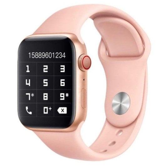 Klack X6 Bluetooth 39mm Ecrã TFT Rosa Pulsómetro SpO2 Monitor de Sono Tensiómetro