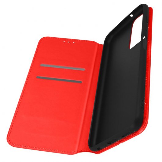 Avizar Funda Tarjetero con Soporte de Vídeo Roja para Samsung Galaxy A23 5G/M13/M23