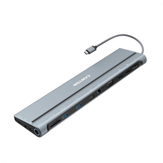 Canyon Docking Station USB-C Multipuerto 14 en 1 Gris