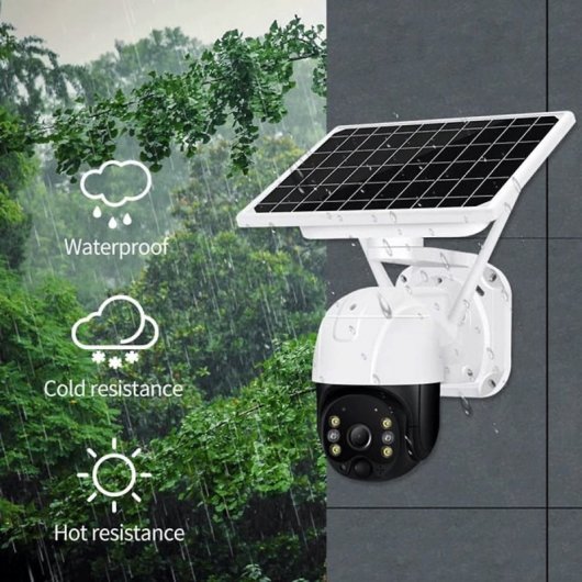 Klack Cámara de Vigilancia WiFi con Visión Nocturna y Panel Solar
