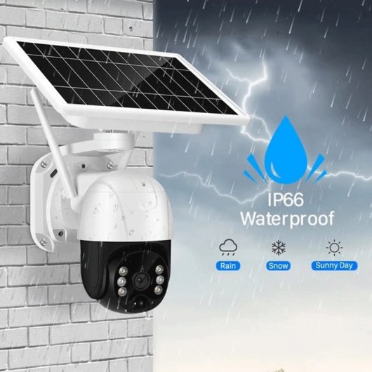 Klack Cámara de Vigilancia WiFi con Visión Nocturna y Panel Solar