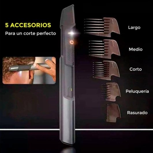Máquina de Cortar Cabelo Klack Maquinilla Peine Sem Fio 5 Pentes Lâminas Titânio