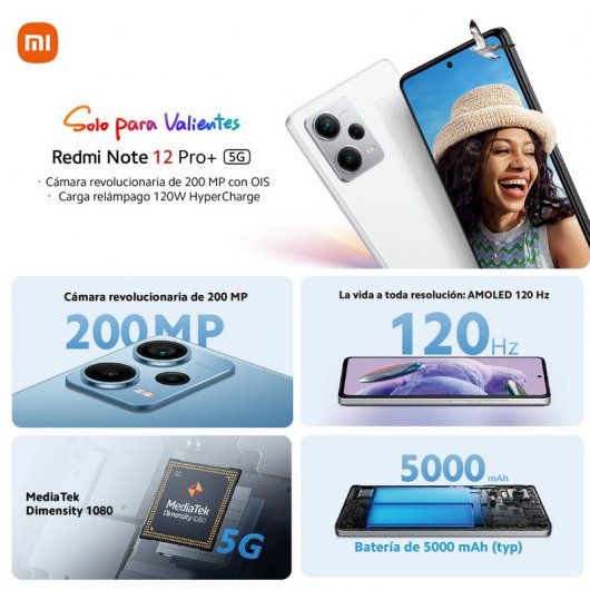 Xiaomi Redmi Note 12 Pro Plus 5G 8/256GB Blanco Libre