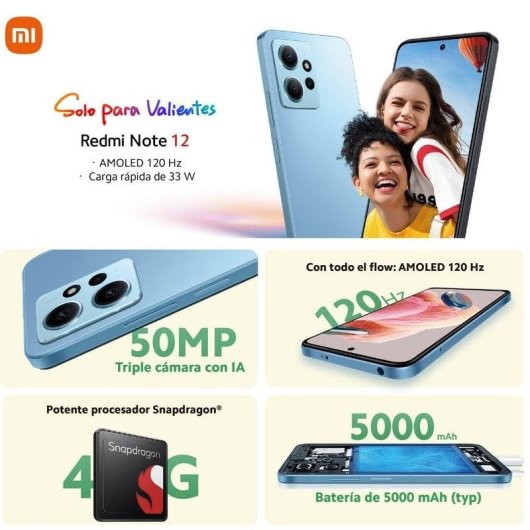 Xiaomi REDMI Note 12 4G 4GB 128GB 6.67" Grün