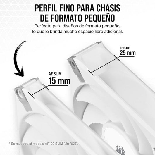 Corsair AF120 RGB Slim Kit da 2 Ventole con Cuscinetto Fluido Dinamico PWM 120 mm Bianco