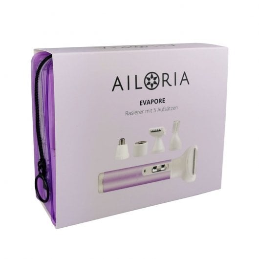 Set epilatore USB Ailoria Evapore 5 in 1 con diversi accessori Ametista