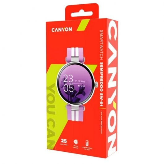 Canyon SW-61 Semifreddo Smartwatch Lilás/Branco