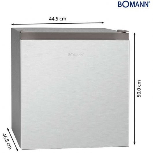 Mini frigorifero Bomann KB 7245 da 45 litri con congelatore e porta reversibile in acciaio classe E