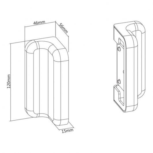 Kimex Kit de 2 Soportes de Pared para Riel Portaherramientas Máx. 50kg