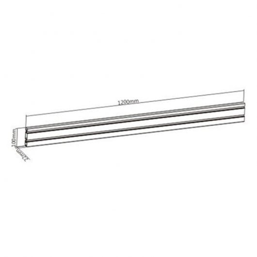 Kimex 150-3301 Barre de rail porte-outils 120 cm