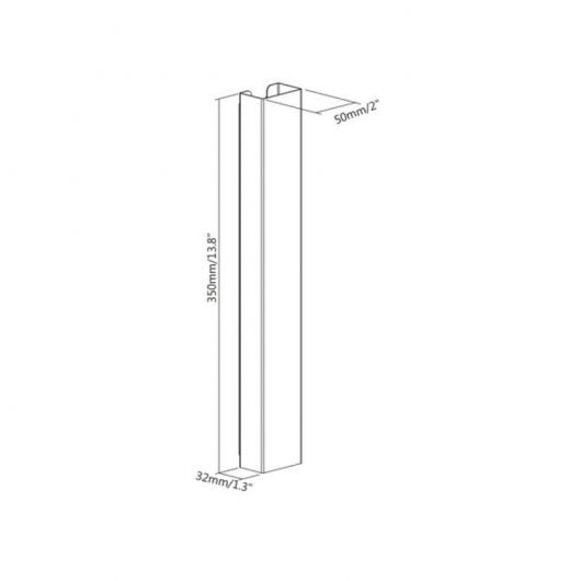 Kimex Canaleta de Escritorio Vertical 35cm Gris