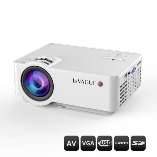 Beamer La Vague LV-HD320 HD 2500 Lumen 177" LED LCD Bundle Tragbar
