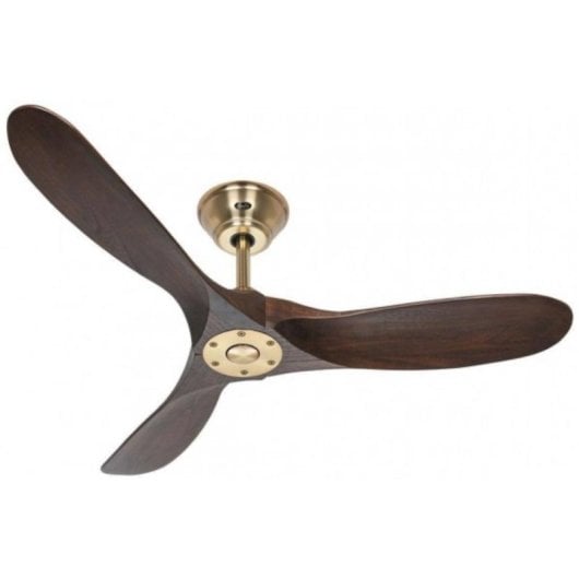 Ventilador de Teto CasaFan 312276 Eco Genuino Luz Mando 16W 122cm Nogueira Latão
