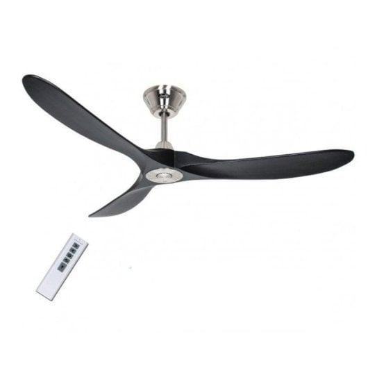 Deckenventilator CasaFan 315225 Eco Genuino 152 cm 3 Flügel Schwarz/Chrom DC