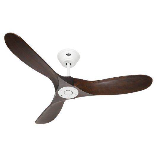 CasaFan 312220 Eco Original Deckenventilator mit Fernbedienung, 7 W, 122 cm, Walnuss/Weiß