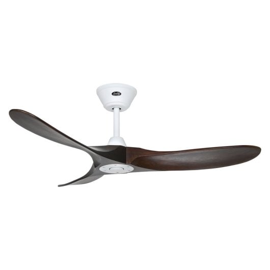 CasaFan 312220 Eco Original Deckenventilator mit Fernbedienung, 7 W, 122 cm, Walnuss/Weiß
