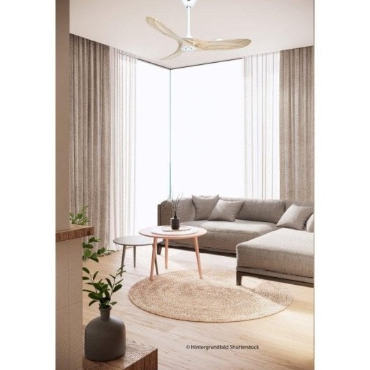 Ventilador de teto CasaFan 312219 Eco Genuino 122cm Madeira Branco DC