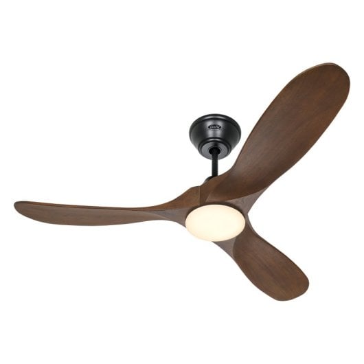 CasaFan Eco Genuino-L 122 MS-NB Deckenventilator mit Licht und Fernbedienung, 17 W, 122 cm, Walnuss