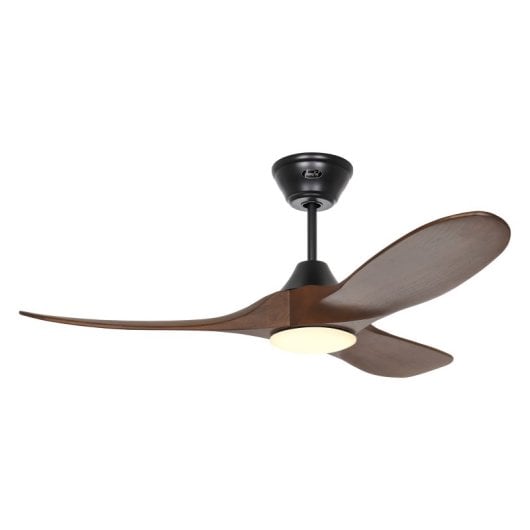 CasaFan Eco Genuino-L 122 MS-NB Deckenventilator mit Licht und Fernbedienung, 17 W, 122 cm, Walnuss