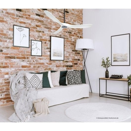 Ventilador de Teto CasaFan 315226 Eco Genuino 152cm 14W Branco/Preto